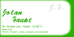 jolan haupt business card